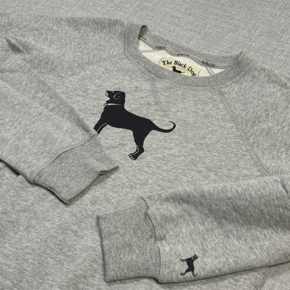 The Black Dog Fleece Crew Neck Sweatshirt Mens Small Gray Martha's Vineyard